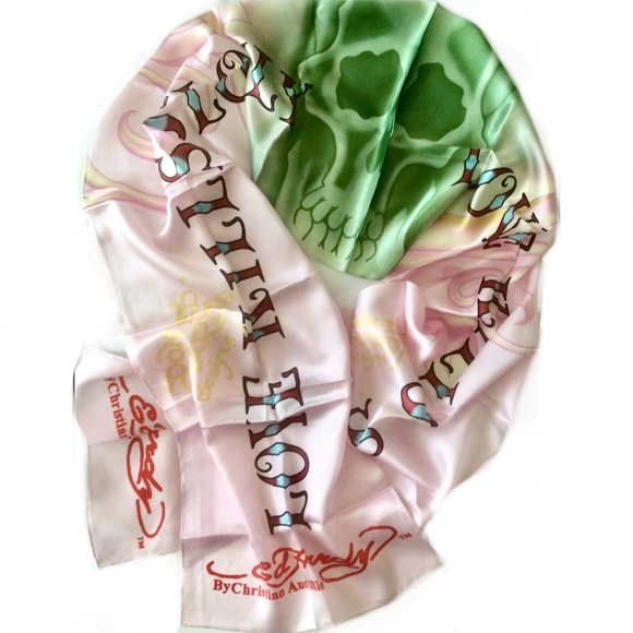 Ed Hardy Accessories - Ed Hardy By Christian Audigier 100% Silk Scarf